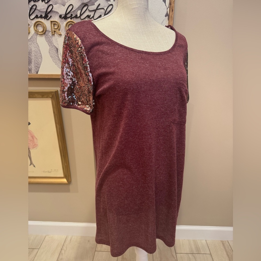 5 for $30 BOUTIQUE VANILLA BAY Sequin Sleeve Soft Tunic